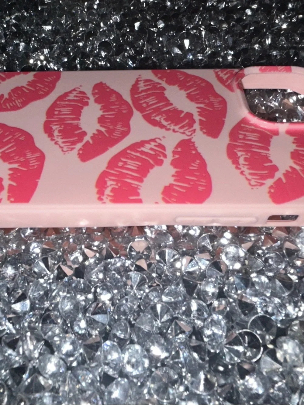 Pink Lip Print Phone Case - Women Accessories